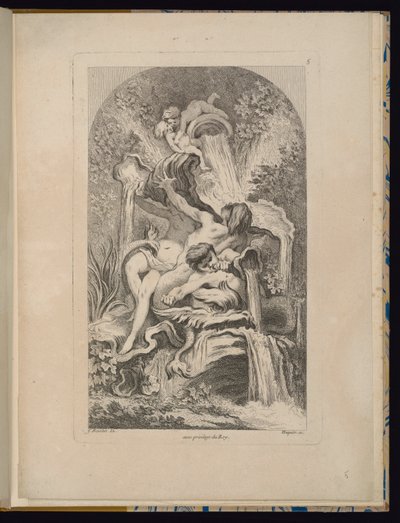 Plate 5, Receuil de Fontaines (Fontensamling) av François Boucher