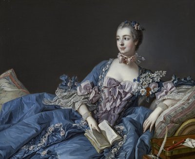 Portrett av Marquise de Pompadour 1721-1764, ca 1758 av François Boucher