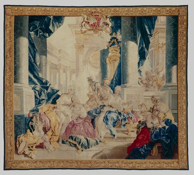 Psyche viser skattene sine for søstrene sine, 1744-46 (ull og silke) av François Boucher