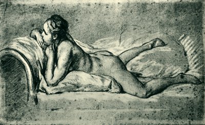 Liggende naken kvinne, 1751, 1943. av François Boucher