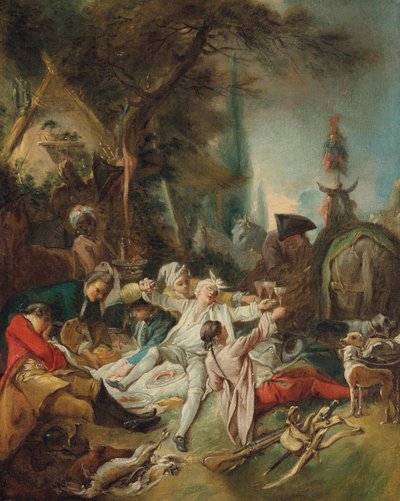 Hvil på jakten. av François Boucher