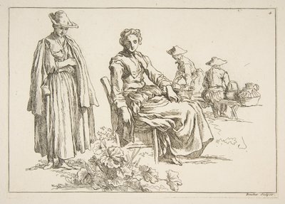 Ark med skisser, 1753. av François Boucher