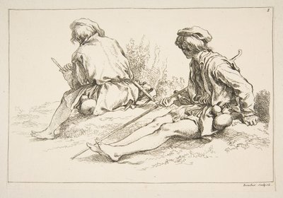 Ark med skisser, 1753. av François Boucher