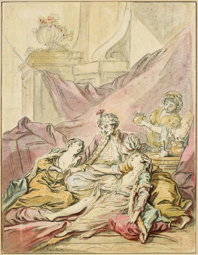 Pashaen i harem, ca. 1735–1739 av François Boucher