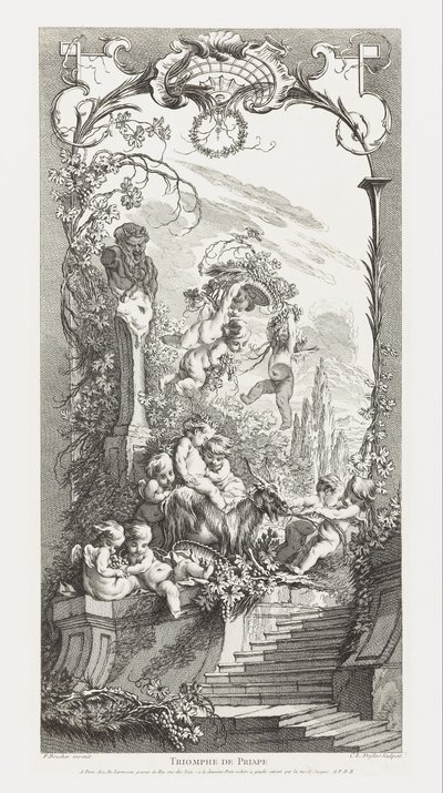 Triumph of Priapus in New Pieces for Screens (New Concepts for Sc av François Boucher