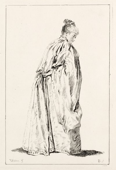 Kvinne Stående. av François Boucher