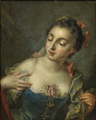 Ung dame til venstre av François Boucher