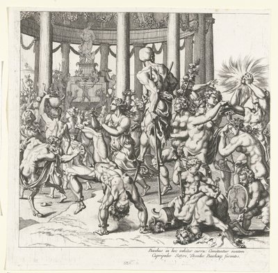 Triumf av Bacchus, venstre halvdel av François Chauveau (attributed to)