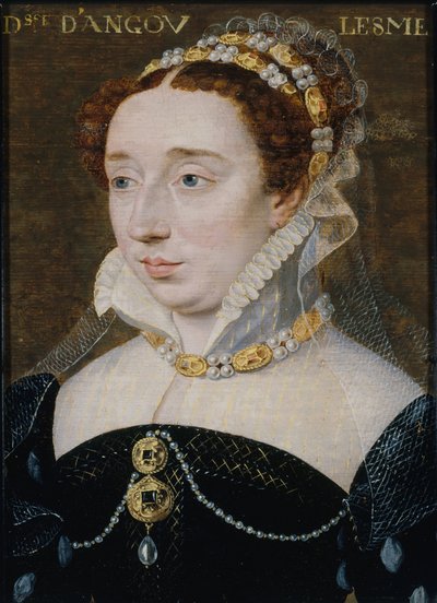 Porträt von Diane de France, Herzogin von Angoulême 1538-1619, 1570 von François Clouet