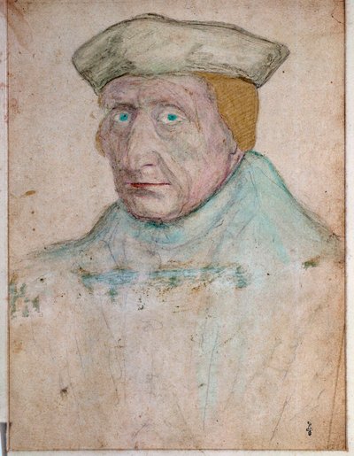 Portrett av Guillaume Bude (Budee) (Budaeus) (1467-1540), mester i den kongelige bokhandelen til Francois I i Fontainebleau Tegning av Francois Clouet (1475/1485-1540). 1535. Musee Conde, Chantilly av François Clouet