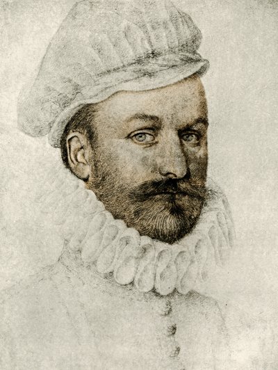 Portrett av en mann med ruff og lue av François Clouet