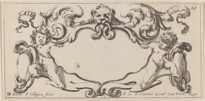 Cartouche av François Collignon after Stefano Della Bella