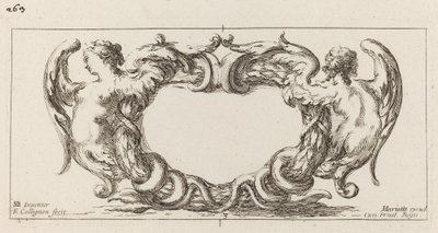 Cartouche av François Collignon after Stefano Della Bella
