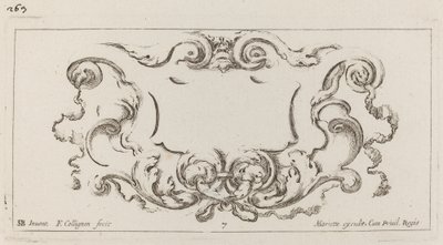 Cartouche av François Collignon after Stefano Della Bella