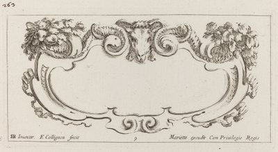 Cartouche av François Collignon after Stefano Della Bella