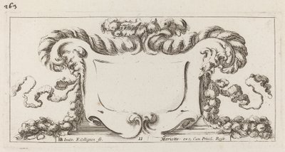 Cartouche av François Collignon after Stefano Della Bella