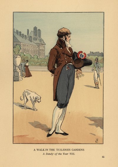 En spasertur i Tuileriene. En årets dandy VIII av François Courboin