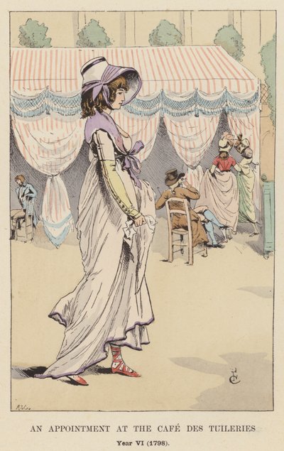 En avtale på Cafe des Tuileries, år VI, 1798 av François Courboin