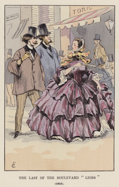 The Last of the Boulevard Lions, 1853 av François Courboin