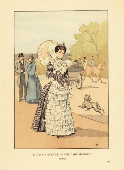 Hovedgaten i Parc Monceau av François Courboin
