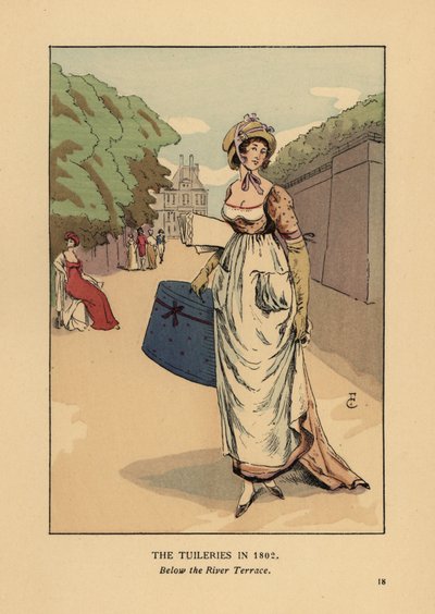rusler i Tuileriene, nedenfor elveterrassen av François Courboin