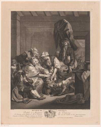 Min bringer et barn tilbake til familien sin Returner Nourice (tittel på objekt) av François Hubert