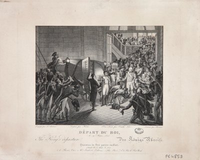 Kongens avgang, 19. mars 1815, ca. 1820 av François Joseph Heim