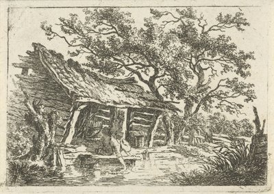 Landskap med låve av François Joseph Pfeiffer (II)