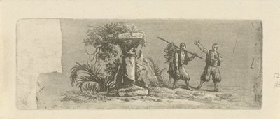 Landskap med to greske fiskere av François Joseph Pfeiffer (II)