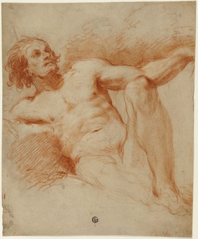 Sittende mann naken av François Le Moyne