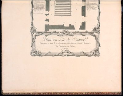 Plan for Lit de Justice av Francois Nicolas Martinet