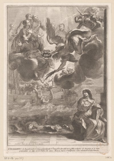 Visjon av Saint Theresa som viser drukningen til Ignatius av Azevedo av François Spierre