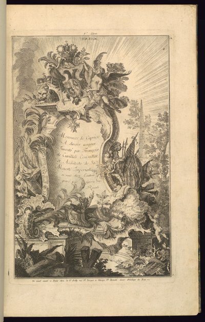 Design for Cartouche av François de Cuvilliés the Elder
