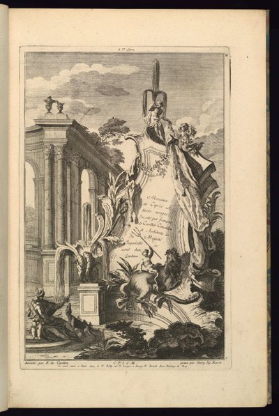 Design for Cartouche av François de Cuvilliés the Elder