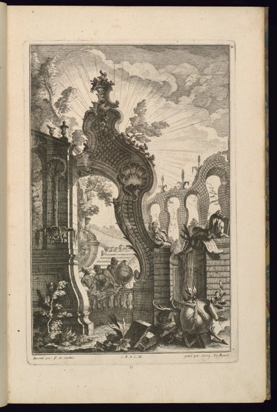 Design for Fountain with Trelliswork Arches av François de Cuvilliés the Elder
