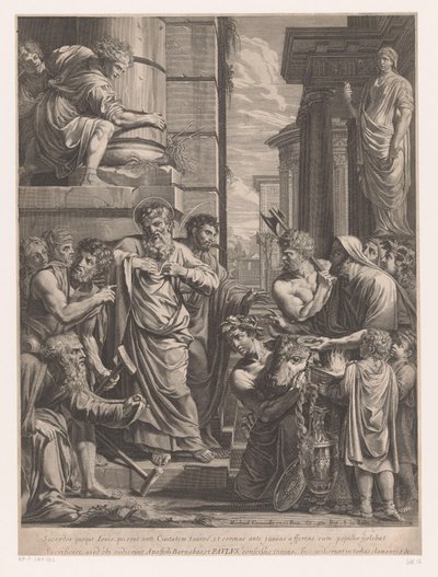 Paulus og Barnabas i Lystra av François de Poilly (I)