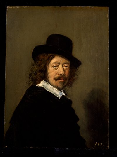 Portrett av kunstneren, ca. 1650 (olje på tre) av Frans (after) Hals