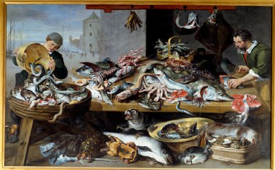 Fiskehandlere ved deres etal Painting de l