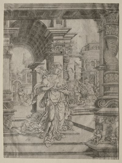 Lucretias død. av Frans Crabbe van Esplegem