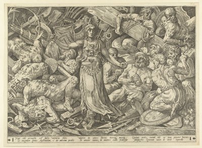 Victoria omgitt av fanger og trofeer av Frans Floris (I)