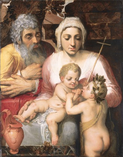 Den hellige familie med døperen Johannes, 1546 av Frans Floris