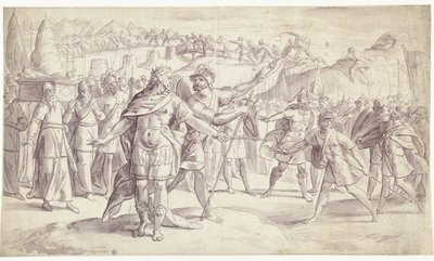 Israels folk krysser elven Josvas historie, ? (4?) (serietittel) av Frans Francken (I)