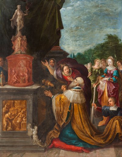 Kong Salomos avgudsdyrkelse. av Frans Francken the Younger
