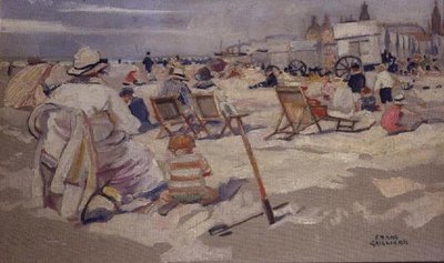 A Day by the Sea (olje på lerret) av Frans Gaillard