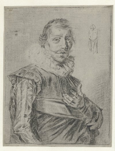 Portrett av en ung mann med hånden utstrakt av Frans Hals (manner of)