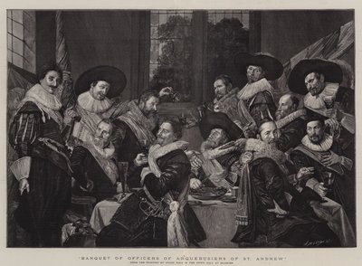 Bankett for offiserer til Arquebusiers of St Andrew av Frans Hals
