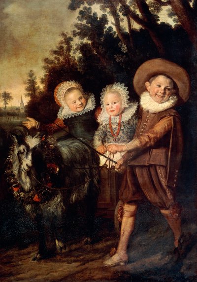 Tre barn med geitevogn, ca. 1620 (olje på lerret) av Frans Hals
