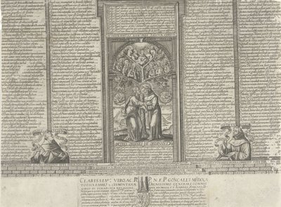 Kristus og Saint Francis ved et tre av hellige av Frans Heylan