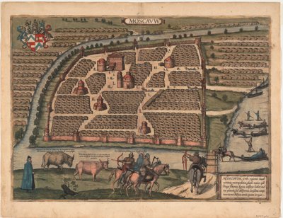 Kart over Moskva på 1500-tallet Fra: Civitates orbis terrarium, 1575 av Frans Hogenberg