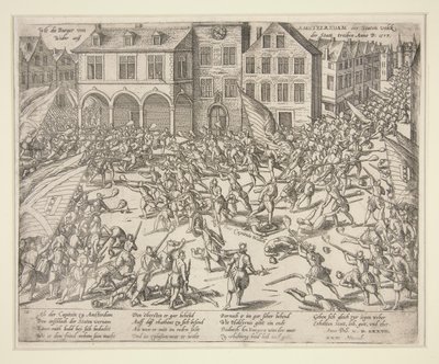 Som burgere i Amstelredam Staten volck Wider au? Hvordan innbyggerne i Amsterdam drev troppene ut av byen av Frans Hogenberg